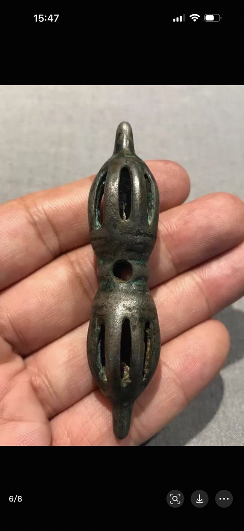 古玩銅器金剛杵真品鑒賞圖