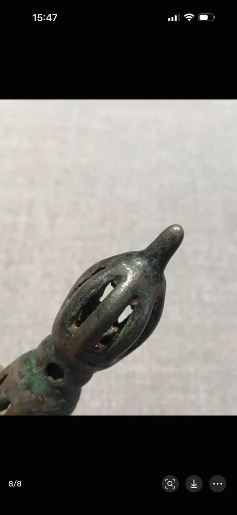 古玩銅器金剛杵真品鑒賞圖