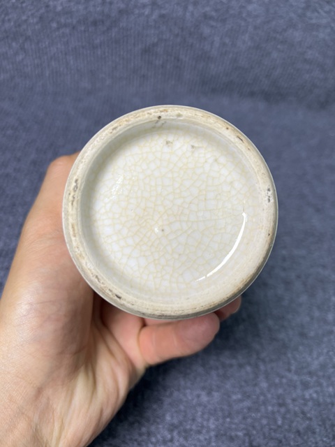 古玩陶瓷哥釉五彩刀馬人觀音瓶真品鑒賞圖