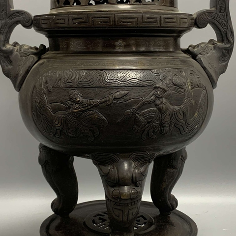 古玩銅器銅熏爐真品鑒賞圖