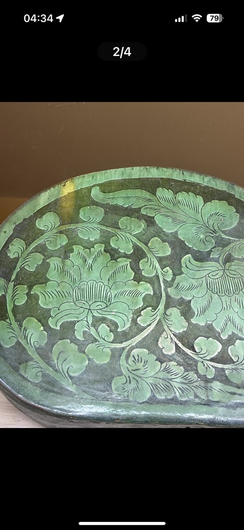 古玩陶瓷宋·綠搔落牡丹枕拍賣，當前價格98000元