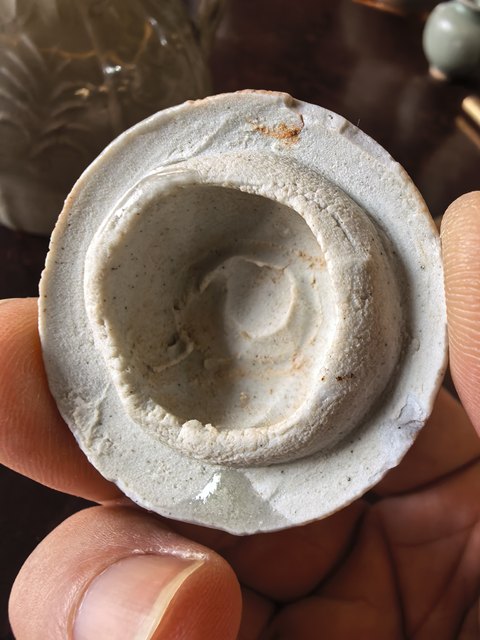 古玩陶瓷青白釉花卉紋水滴真品鑒賞圖