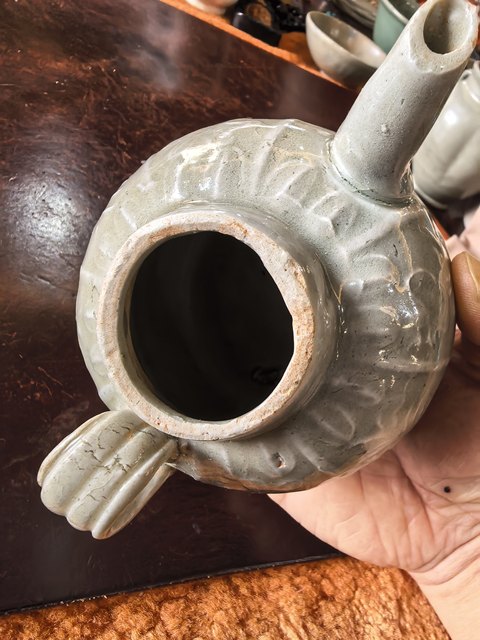 古玩陶瓷青白釉花卉紋水滴真品鑒賞圖