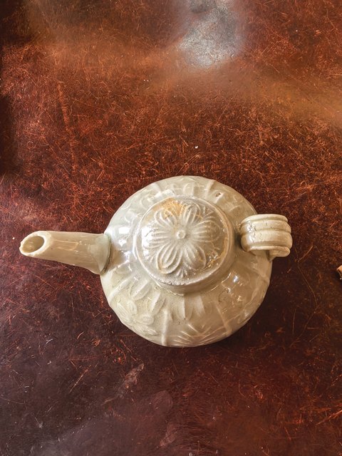 古玩陶瓷青白釉花卉紋水滴真品鑒賞圖