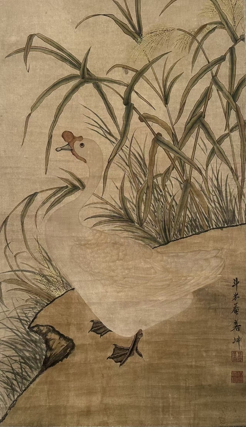 古玩字畫花鳥圖真品鑒賞圖