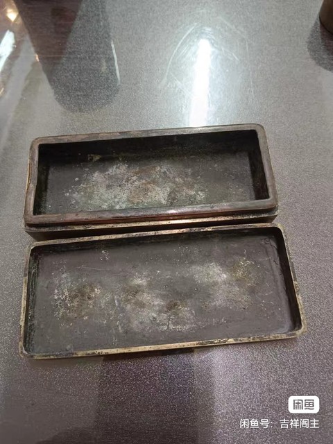 古玩銅器墨盒真品鑒賞圖