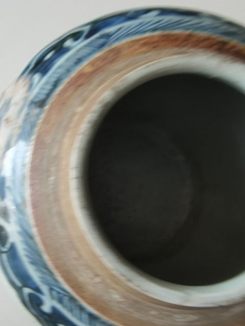 古玩陶瓷康熙青花壽字罐真品鑒賞圖