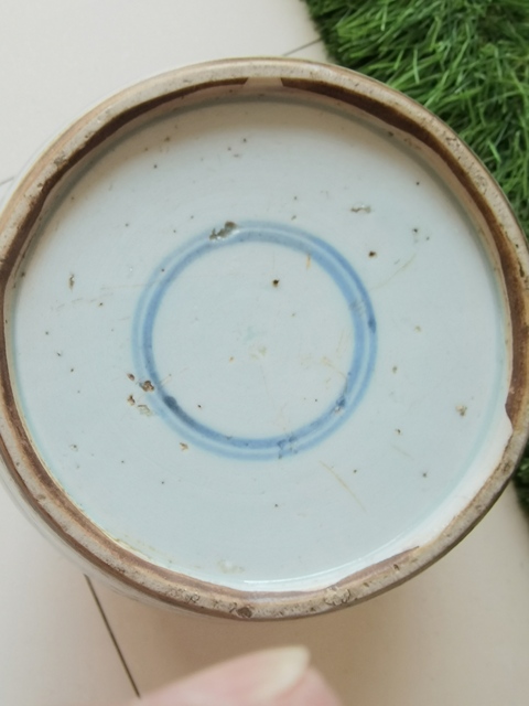 古玩陶瓷康熙青花壽字罐真品鑒賞圖