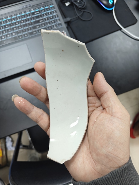 古玩陶瓷祭藍釉瓷片真品鑒賞圖