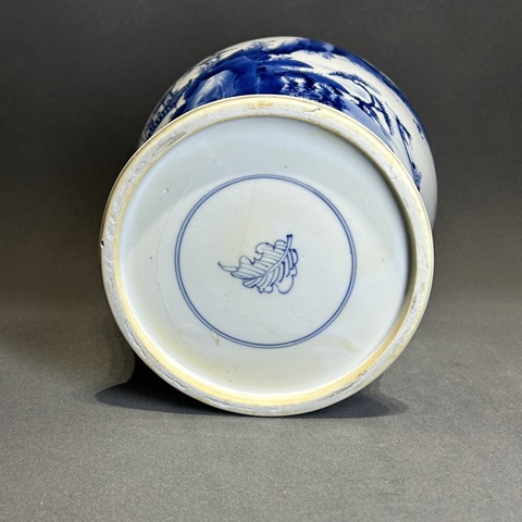 古玩陶瓷康熙青花將軍罐真品鑒賞圖