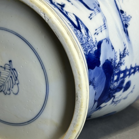 古玩陶瓷康熙青花將軍罐真品鑒賞圖