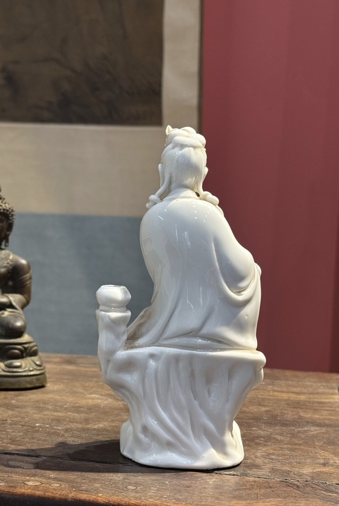 古玩陶瓷解放初期至創匯德化觀音像真品鑒賞圖