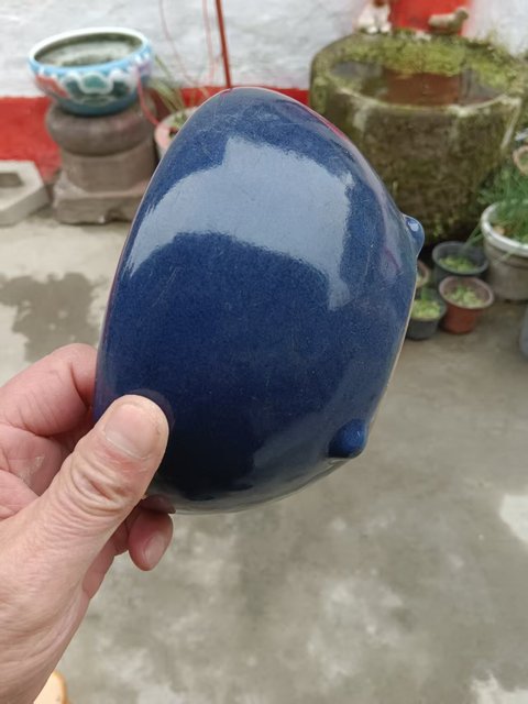 古玩陶瓷霽藍釉香爐真品鑒賞圖