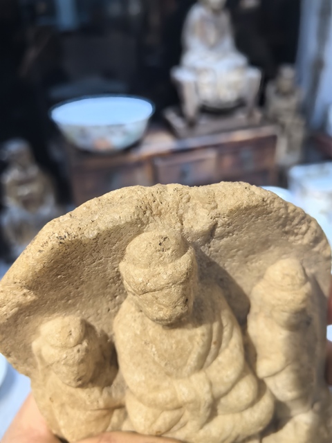 古玩雜項一佛二菩薩三尊像真品鑒賞圖