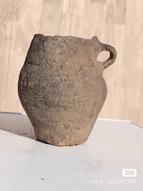 古玩陶瓷齊家文化單耳壺真品鑒賞圖