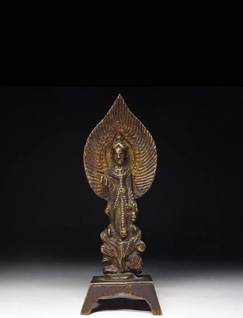 古玩銅器銅板凳佛真品鑒賞圖