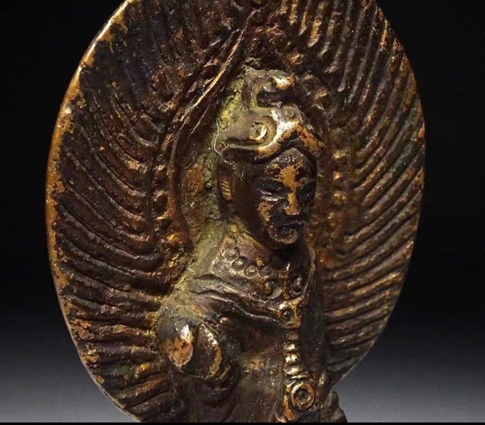 古玩銅器銅板凳佛真品鑒賞圖