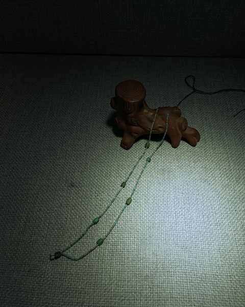 古玩玉器綠松石珠串真品鑒賞圖