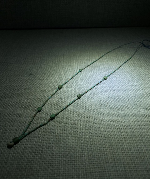 古玩玉器綠松石珠串真品鑒賞圖