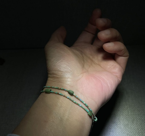 古玩玉器綠松石珠串真品鑒賞圖