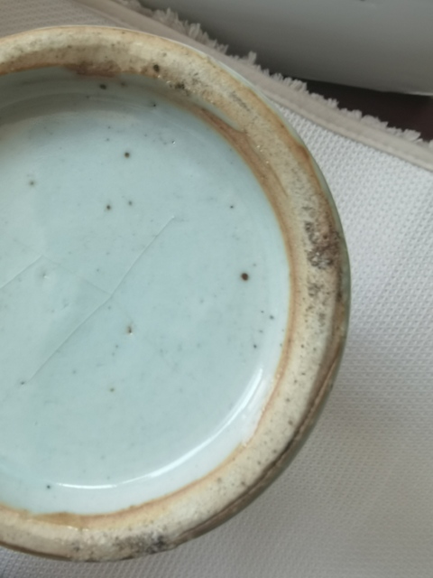 古玩陶瓷青花纏枝牡丹花卉尺瓶真品鑒賞圖