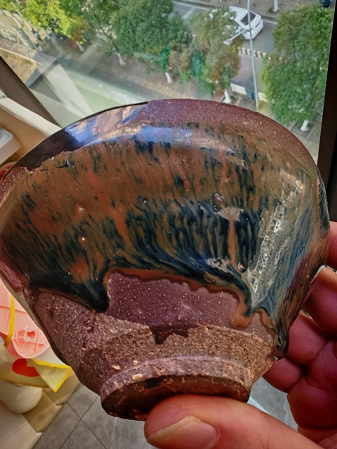 古玩陶瓷福清窯兔毫束口盞真品鑒賞圖