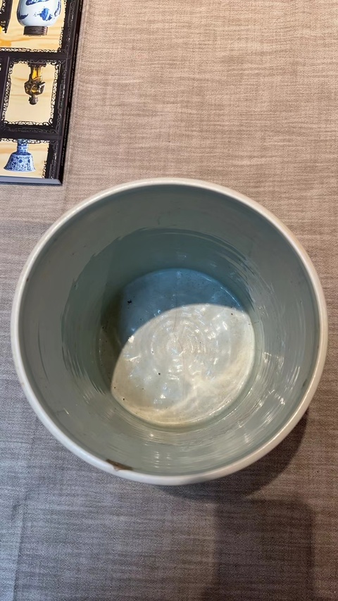 古玩陶瓷青花人物故事紋筆筒真品鑒賞圖