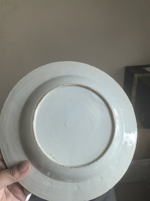 古玩陶瓷青花花卉盤真品鑒賞圖