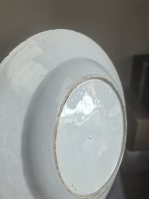 古玩陶瓷青花花卉盤真品鑒賞圖