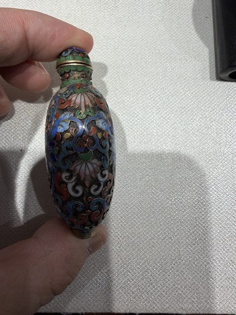 古玩雜項景泰藍鼻煙壺真品鑒賞圖