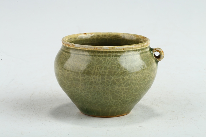 古玩陶瓷元代·青釉鳥食罐 真品鑒賞圖