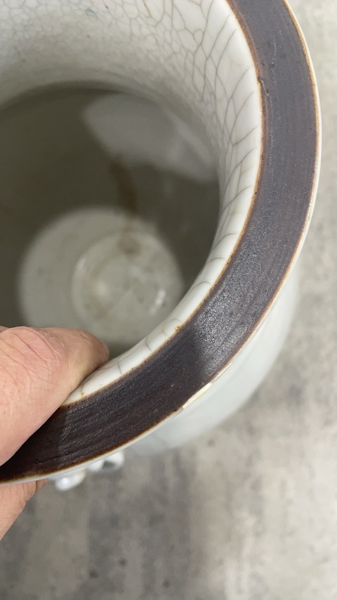 古玩陶瓷哥釉尊真品鑒賞圖