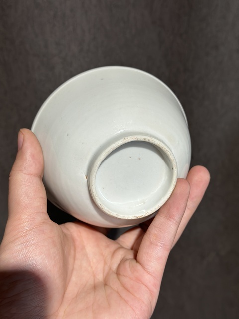 古玩陶瓷明末清初甜白釉碗真品鑒賞圖