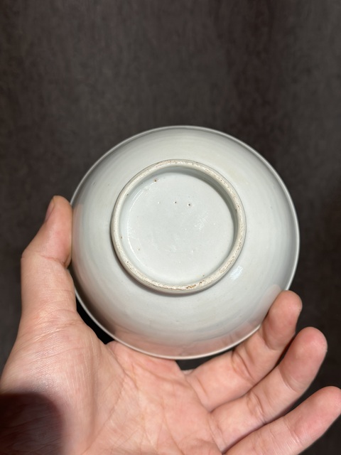 古玩陶瓷明末清初甜白釉碗真品鑒賞圖