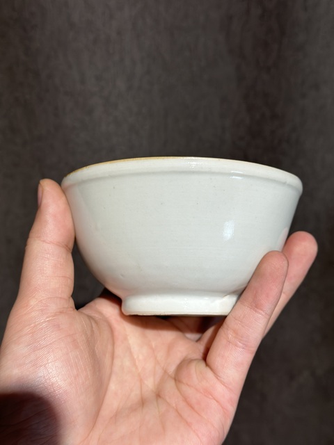 古玩陶瓷明末清初甜白釉碗真品鑒賞圖