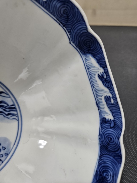 古玩陶瓷青花龍鳳紋花口碗真品鑒賞圖