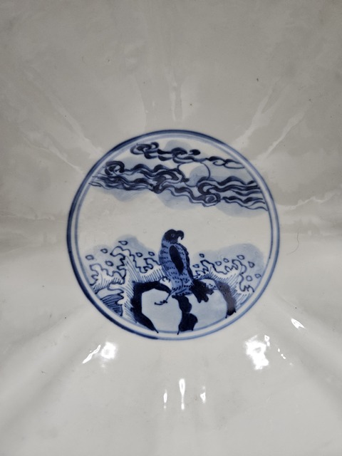 古玩陶瓷青花龍鳳紋花口碗真品鑒賞圖