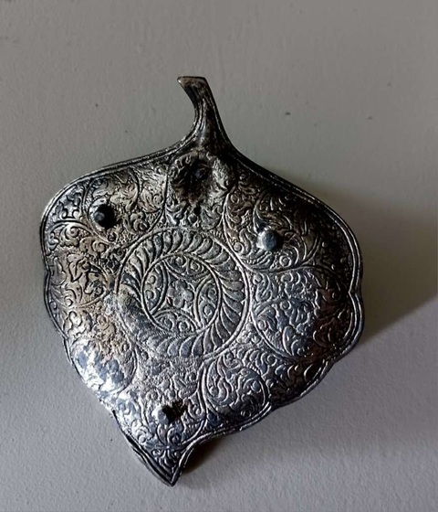 古玩銅器白銅香插真品鑒賞圖