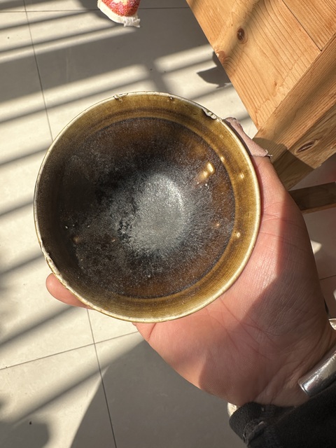 古玩陶瓷醬釉茶盞真品鑒賞圖