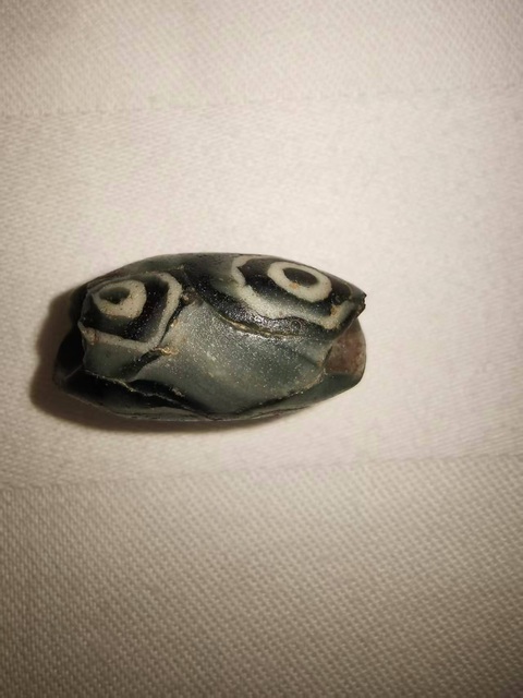 古玩玉器千朵花琉璃珠真品鑒賞圖