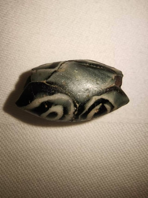 古玩玉器千朵花琉璃珠真品鑒賞圖