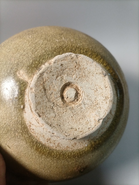 古玩陶瓷岳州窯青釉茶碗真品鑒賞圖