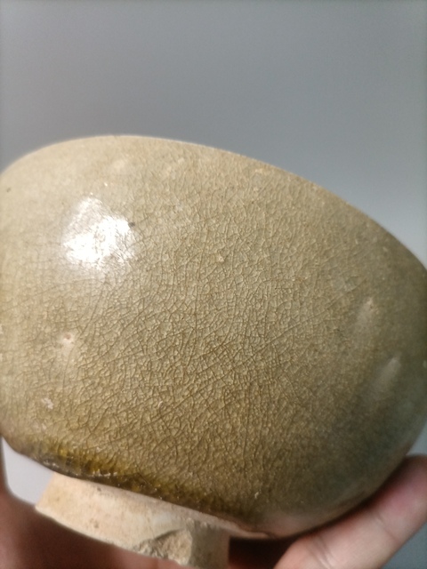 古玩陶瓷岳州窯青釉茶碗真品鑒賞圖