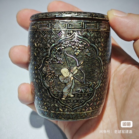 古玩雜項螺鈿漆器真品鑒賞圖