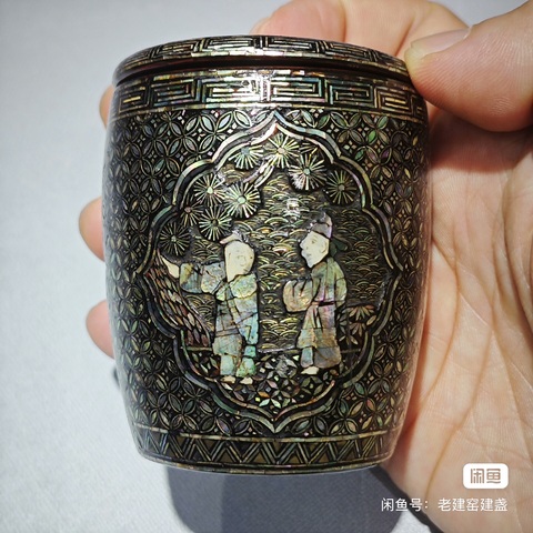 古玩雜項螺鈿漆器真品鑒賞圖