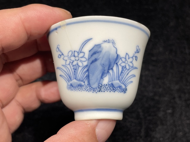 古玩陶瓷青花花神杯真品鑒賞圖