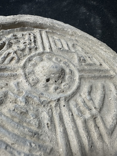 古玩陶瓷灰陶瓦當，注意品相真品鑒賞圖