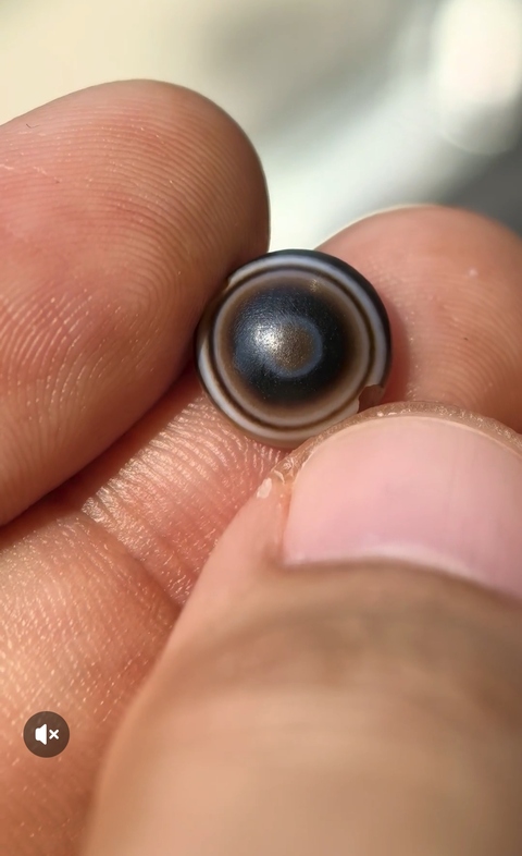 古玩玉器羊眼板珠真品鑒賞圖