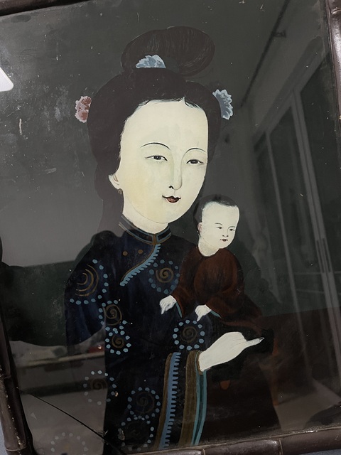 古玩雜項玻璃畫真品鑒賞圖