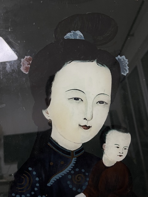 古玩雜項玻璃畫真品鑒賞圖